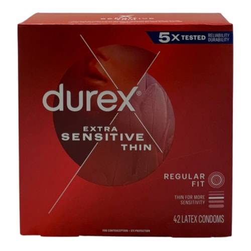 Durex Extra Sensitive Condoms Latex Condoms, Men (42 ct)