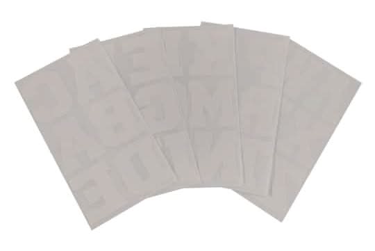 Make Market Iron on White Flocked Athletic Letters, 3 inches, White