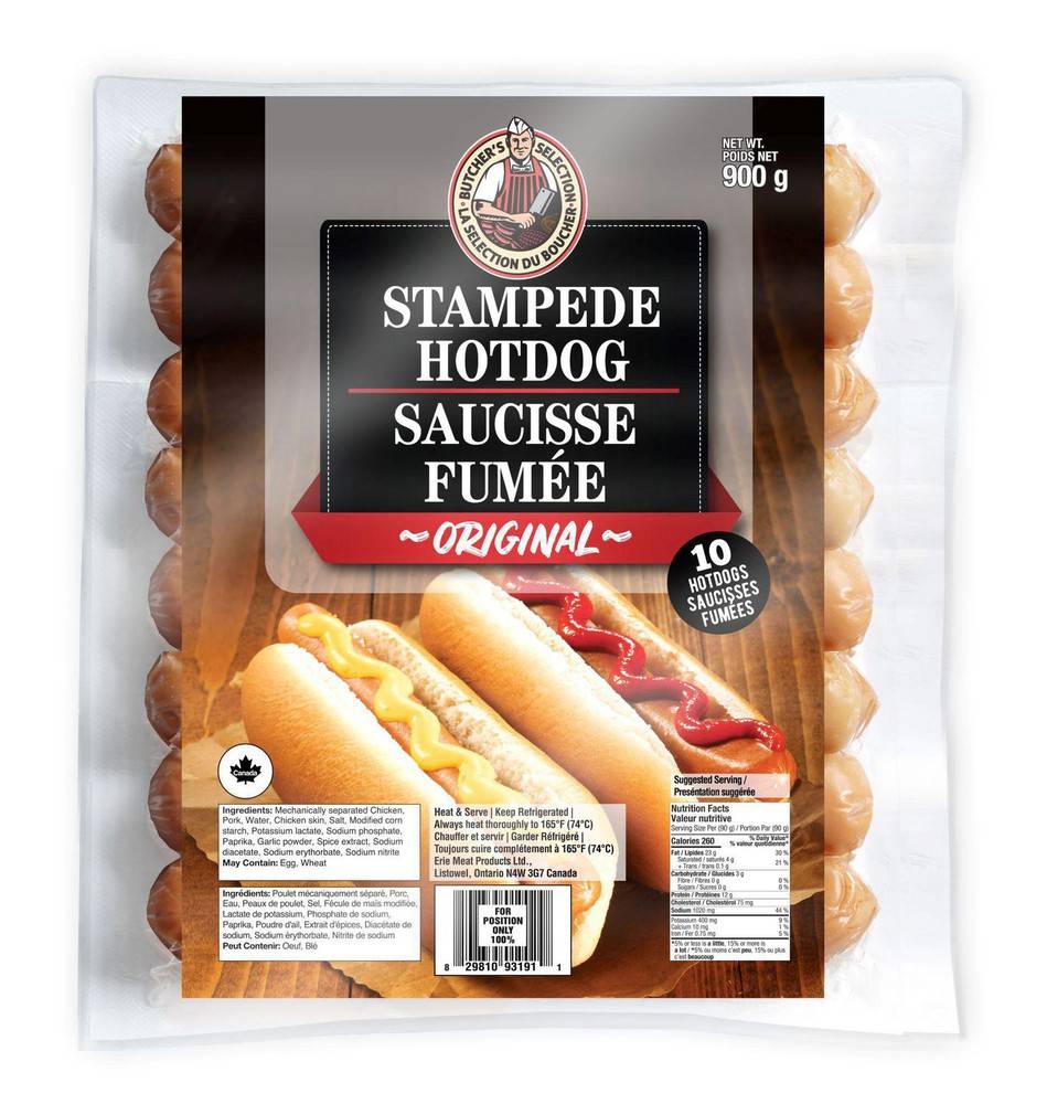 Butcher'S Selection Original Stampede Hotdog (900 g, 10 ct)