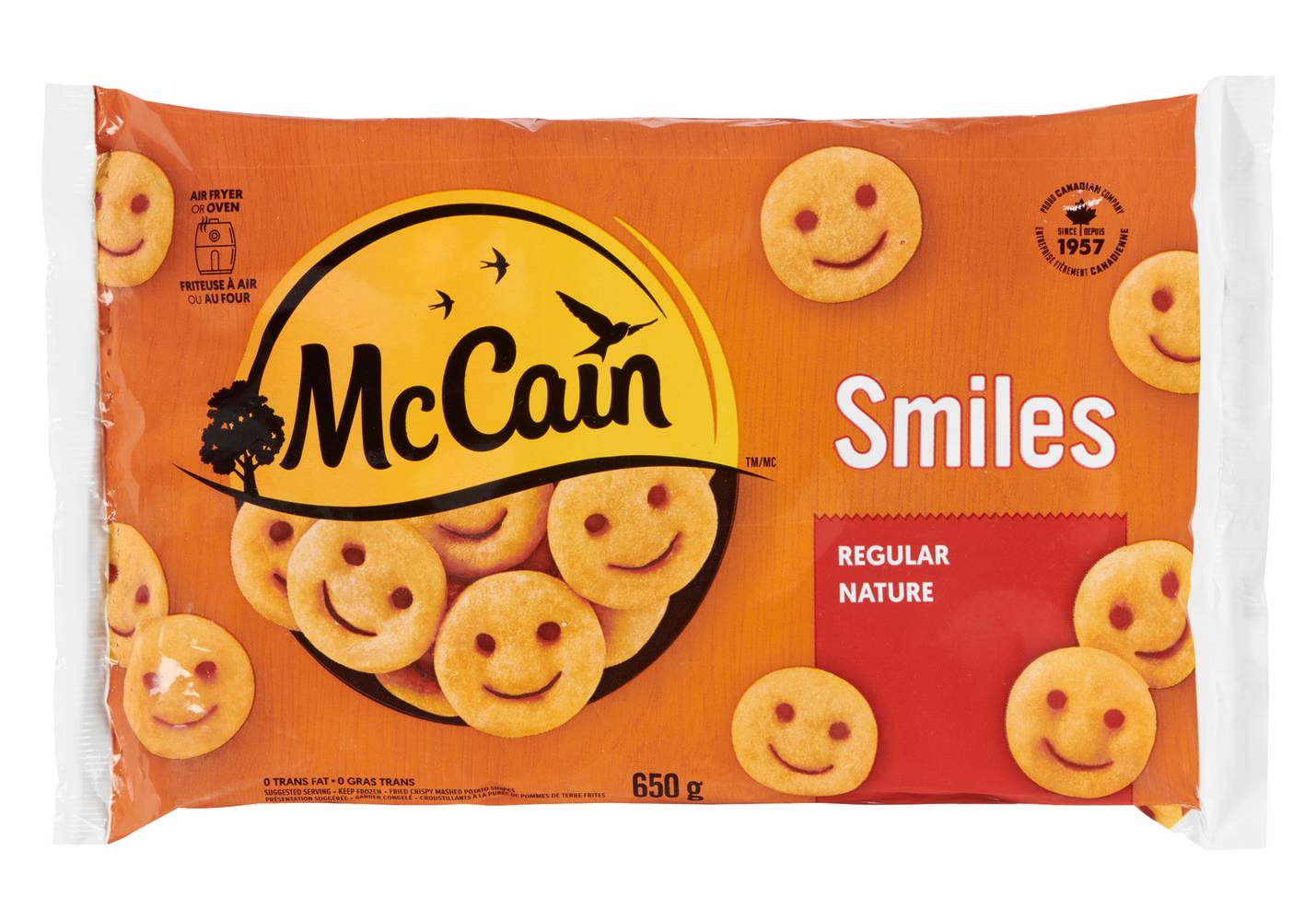 Mccain pommes de terre smilesᴹᴰ mccain (650 g) - smiles shaped potatoes (650 g)