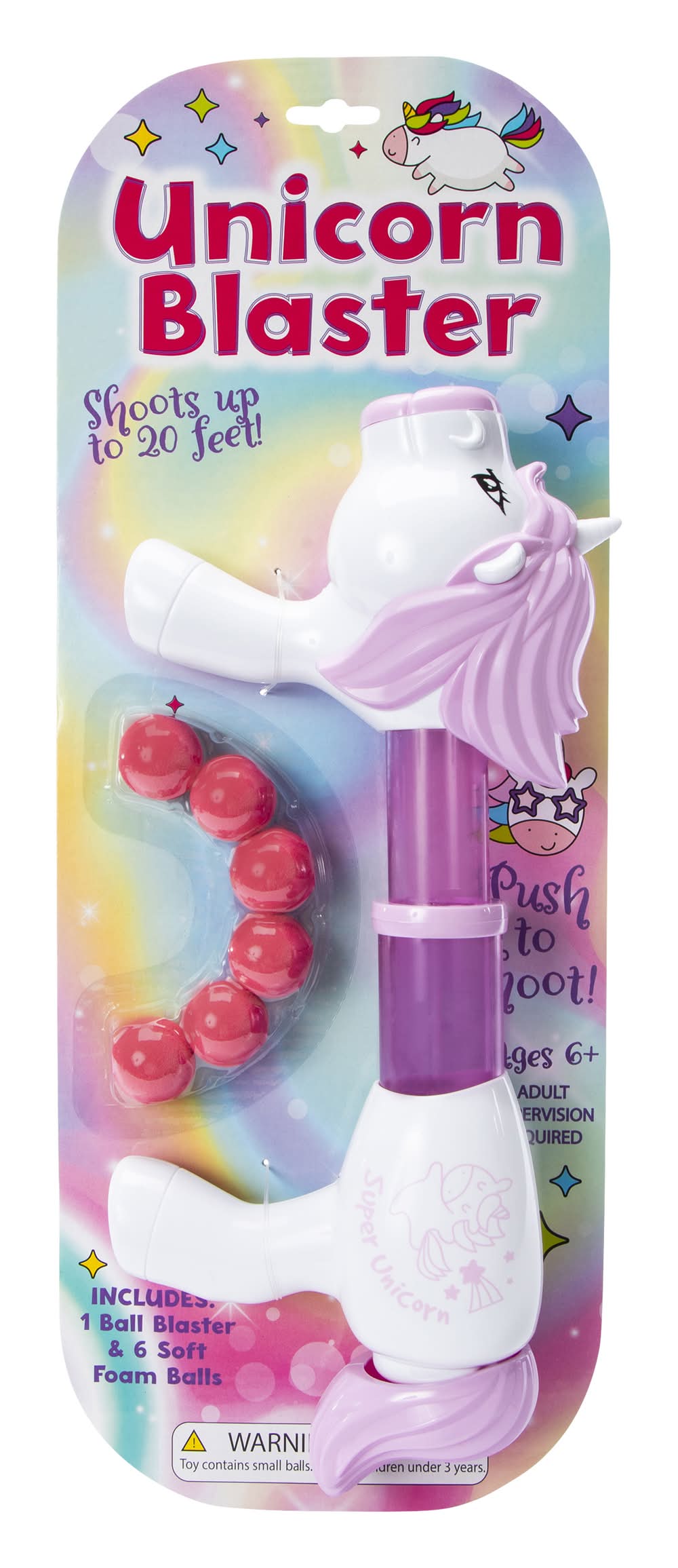 Unicorn Blaster Foam Ball Shooter Purple