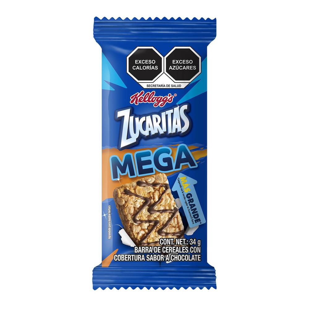 Kellogg's barrita zucaritas mega sabor chocolate (sobre 34 g)