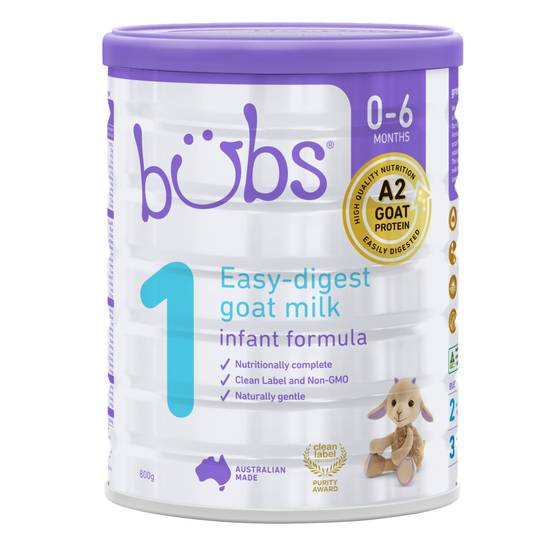Bubs Goat Milk Infant Formula Stage 1 800g