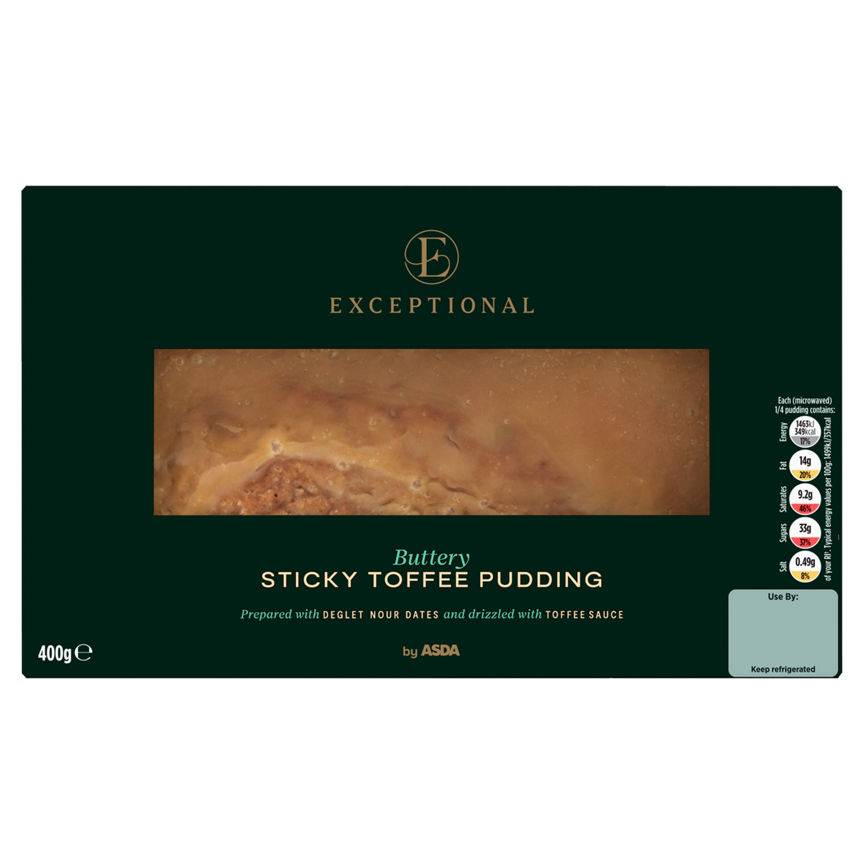 ASDA Toffee, Exceptional Buttery Sticky Pudding (400g)