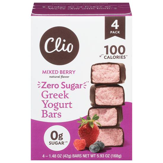 Clio Zero Sugar Greek Yogurt Bars (4 ct)