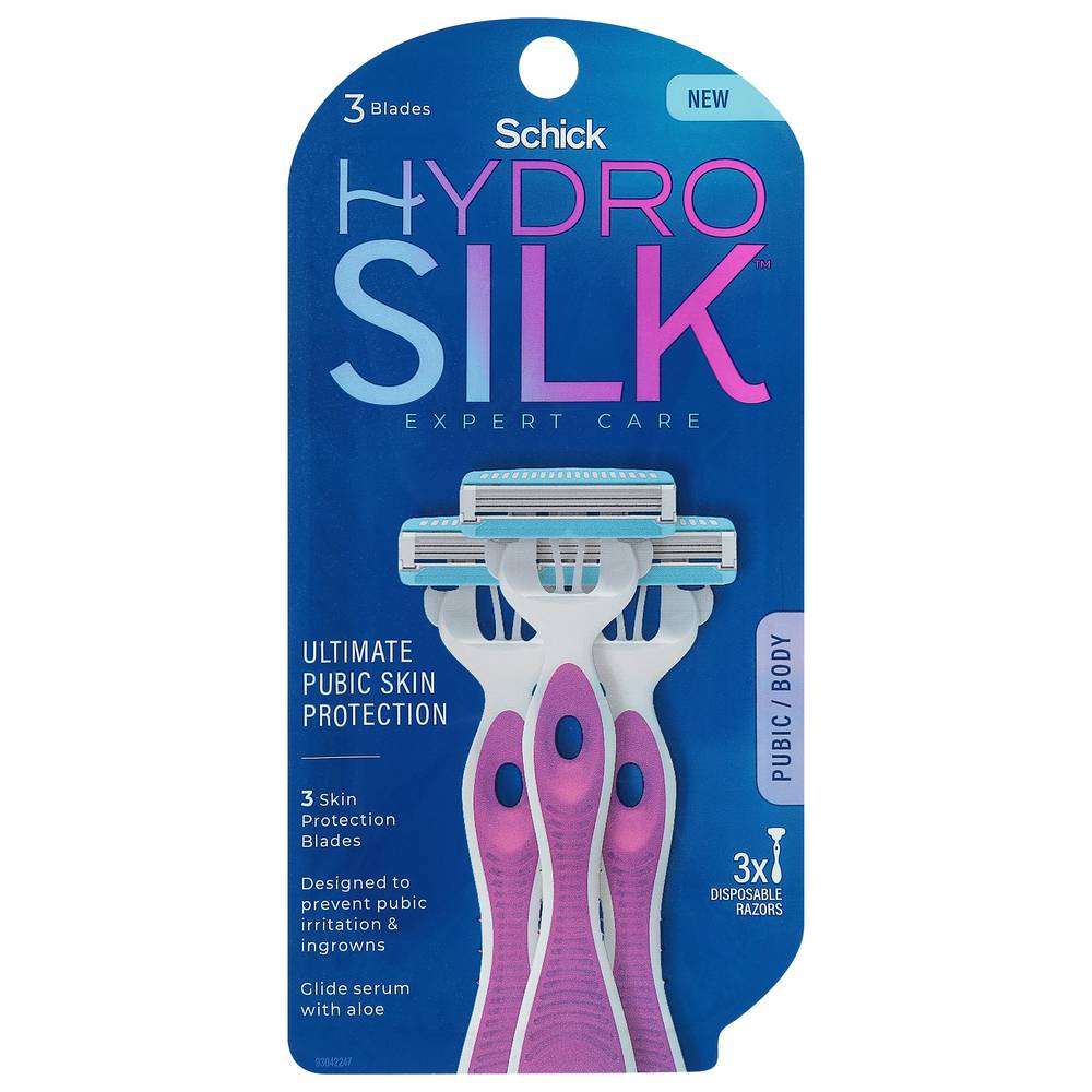 Schick Hydro Silk Pubic Disposable Razor (3 ct)