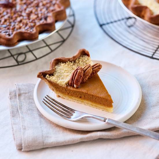 Pumpkin Pecan Pie Slice