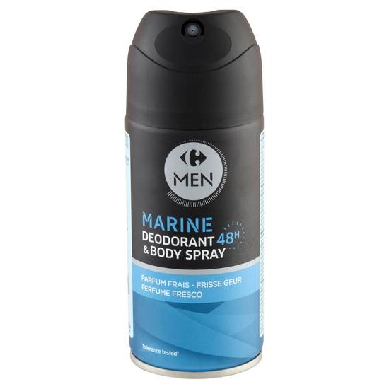 Carrefour Men Marine Déodorant & Body Spray Parfum Frais 150 ml