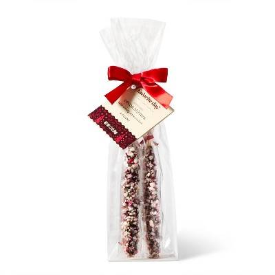 Christmas Dark Chocolaty Coated Stirrers with Peppermint Crunch - 1.2oz - Favorite Day™