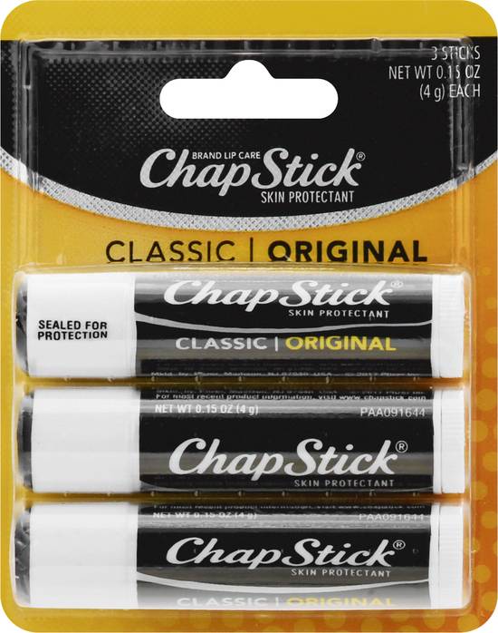 Chapstick Original Classic Skin Protectant (3 ct)