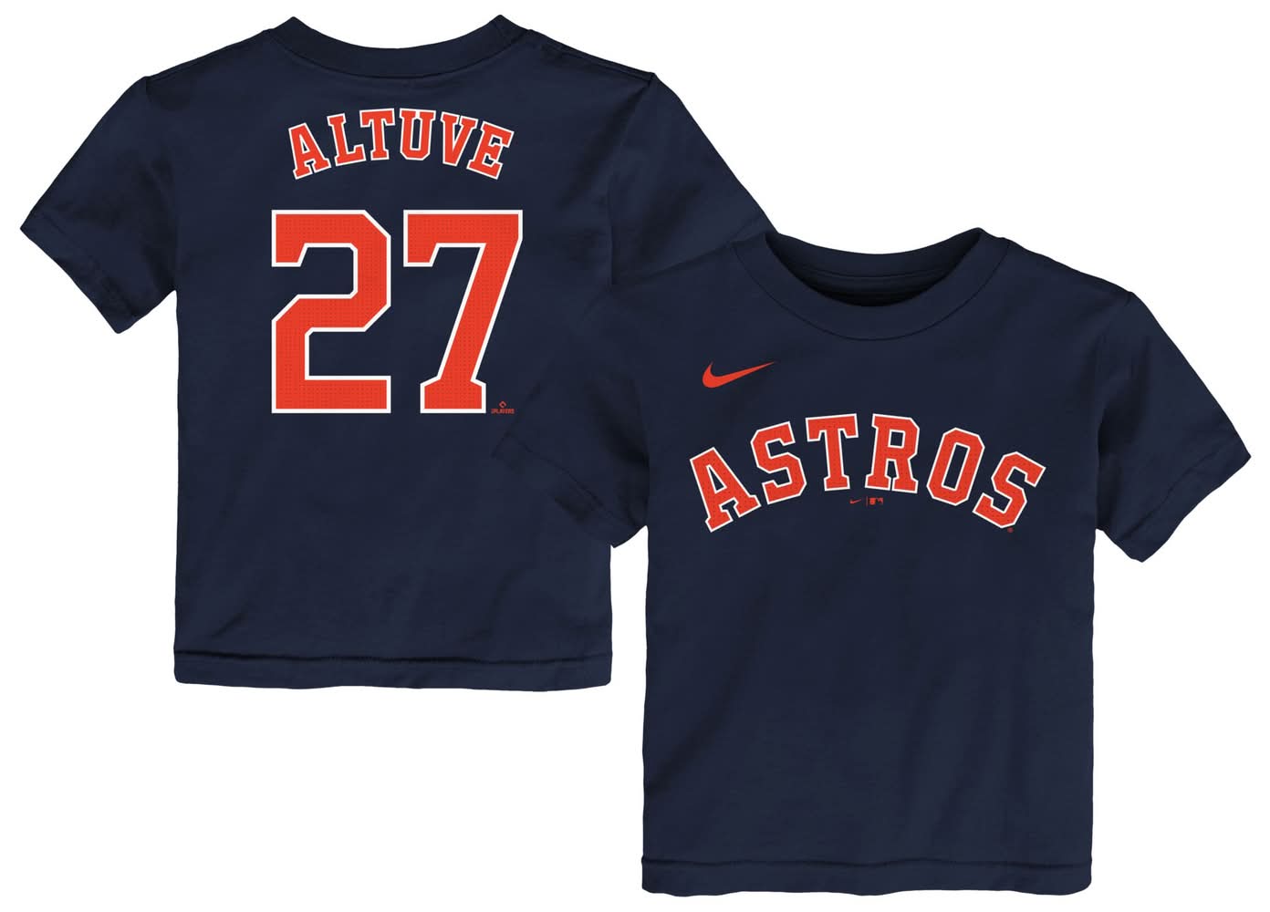 Nike Toddler Houston Astros José Altuve #27 Navy Home T-Shirt (2T)