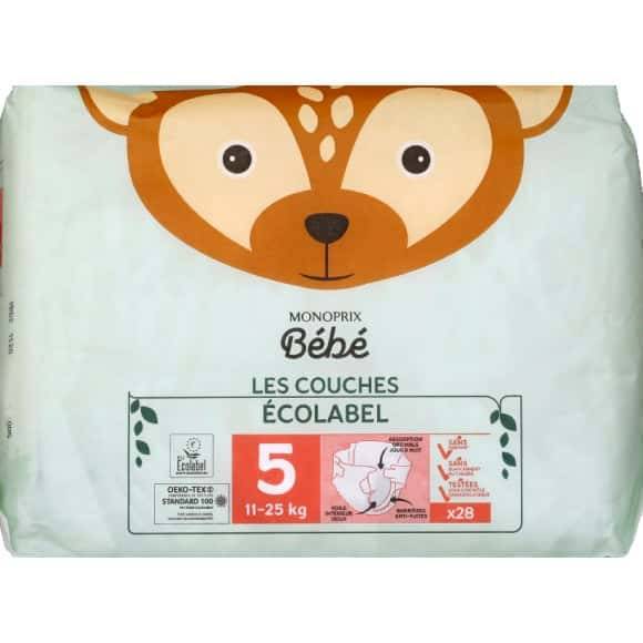 Monoprix Bébé Couches Écologiques Taille 5 X28 Le Paquet De 28