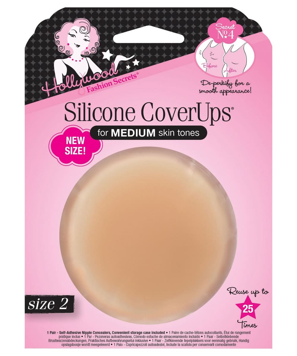 Hollywood Fashion Secrets Silicone Coverups, 2, Medium Shade