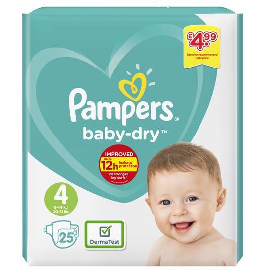 Pampers B/Drytaped S4 Pm4.99 4 * 25 Pack