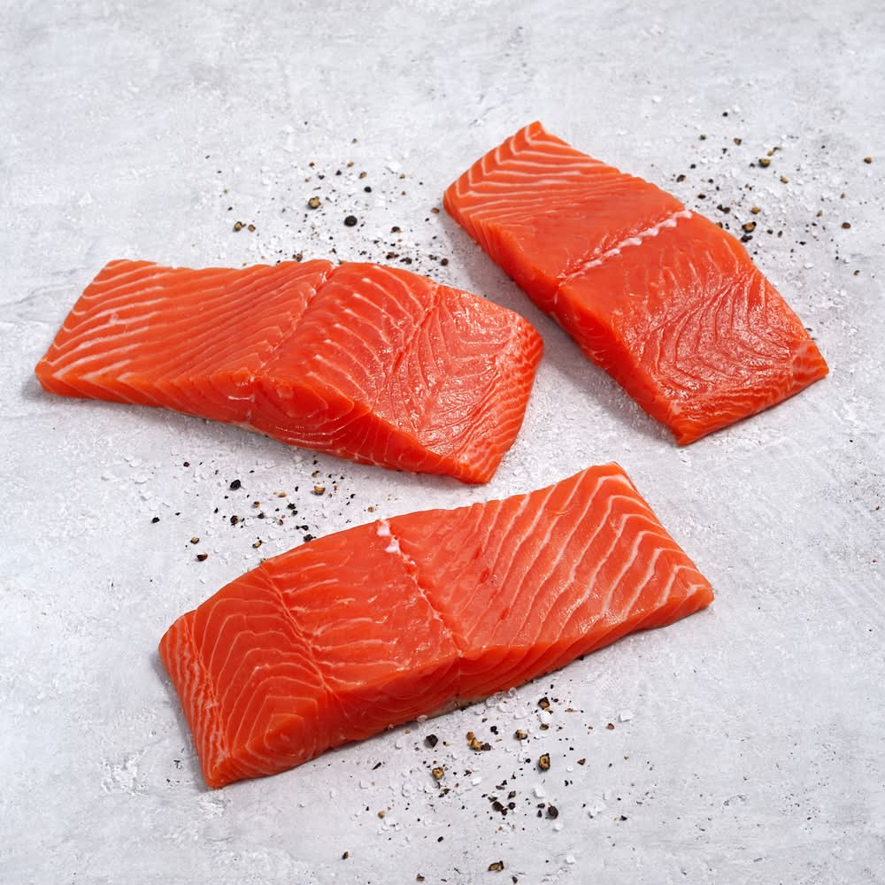 Skin-On Sockeye Salmon Portions