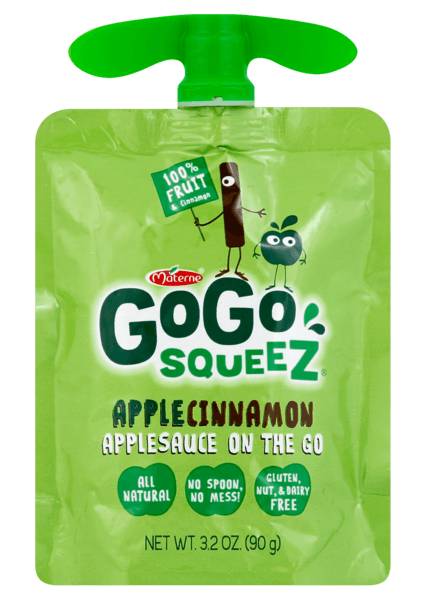 GoGO SqueeZ AppleCinnamon Applesauce On the Go 3.2oz