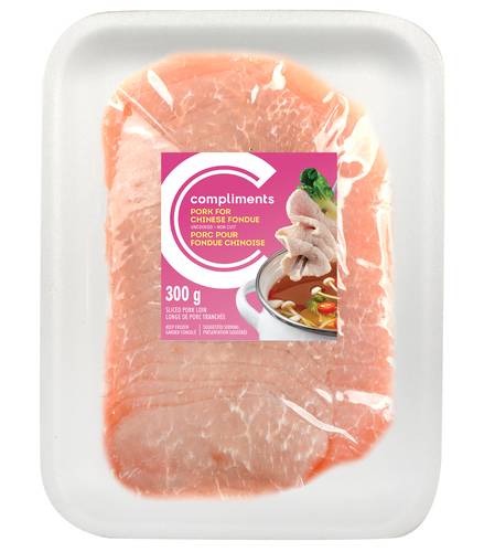 Compliments Frozen Pork For Chinese Fondue (300 g)
