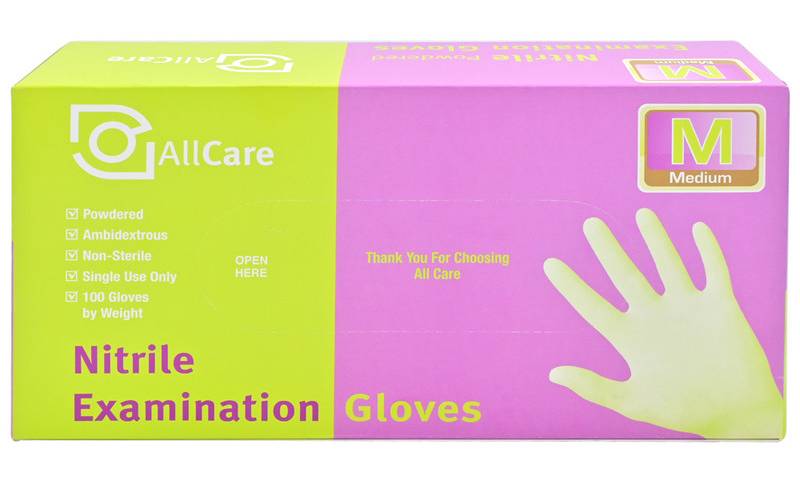ALLCARE GUANTES NITRILO M PAR*50