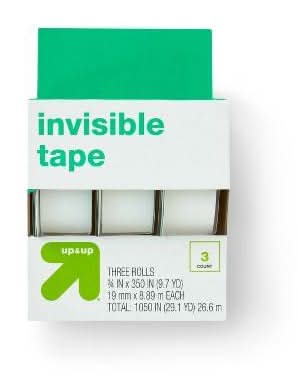 up&up Invisible Tape, 0.75"x350" (3 ct)