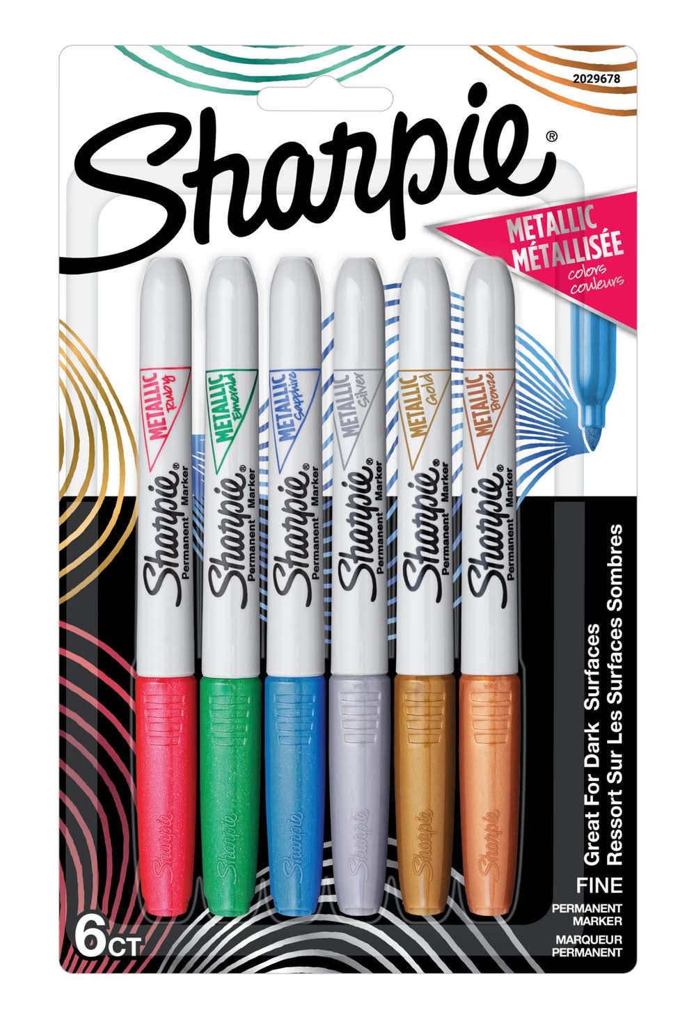 Sharpie Metallic Marker Set, Assorted (6 ct)
