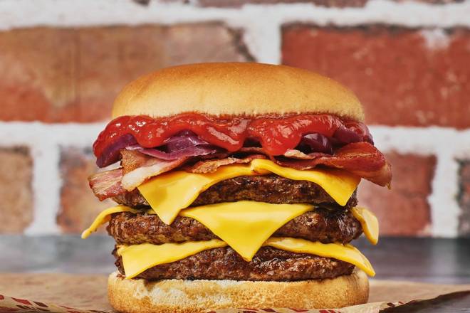 🍔 🇫🇷 🥓 Triple Bacon Cheeseburger