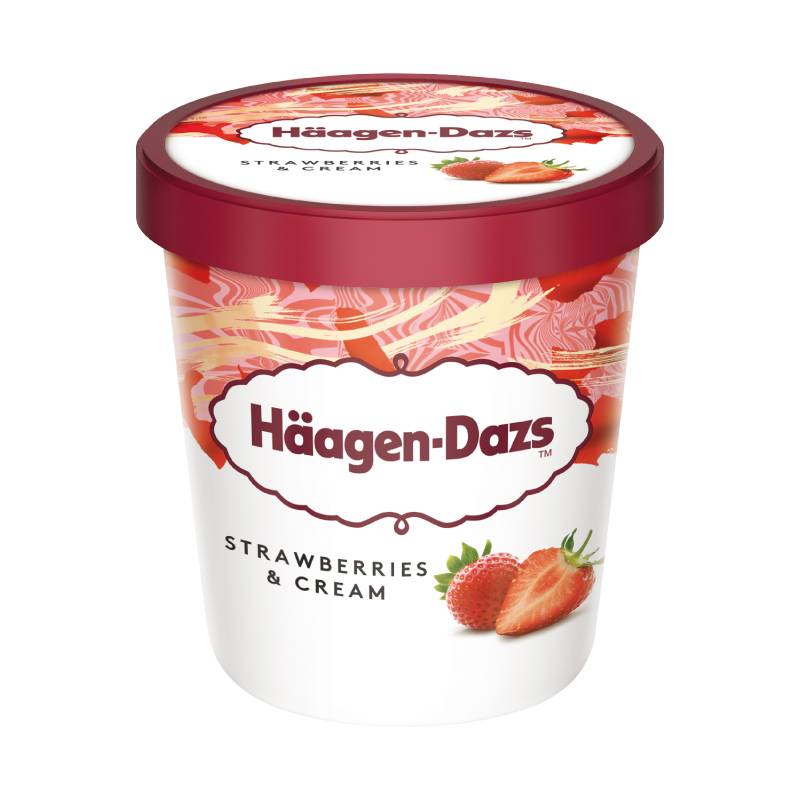 HaagenDazs哈根達斯 草莓品脫杯473ml毫升 x 1Bucket桶 <473ml毫升 x 1 x 1Bucket桶>