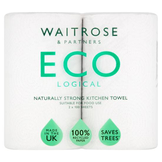 Waitrose & Partners Ecological Kitchen Towel Rolls (white)