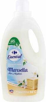 Detergente líquido jabón de Marsella y flor de azahar Carrefour Essential 40 lavados.