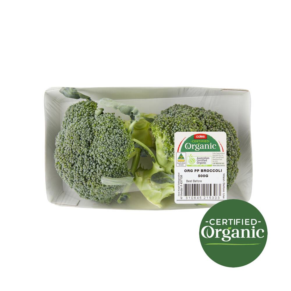Coles Organic Broccoli 500g