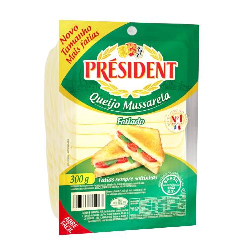 Président queijo mussarela fatiado (300 g)