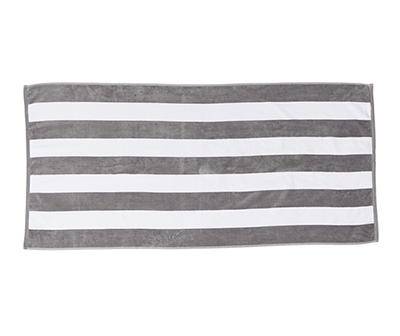 Cabana Beach Towel (gray & white)