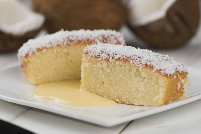 Jam & Coconut Sponge Cake