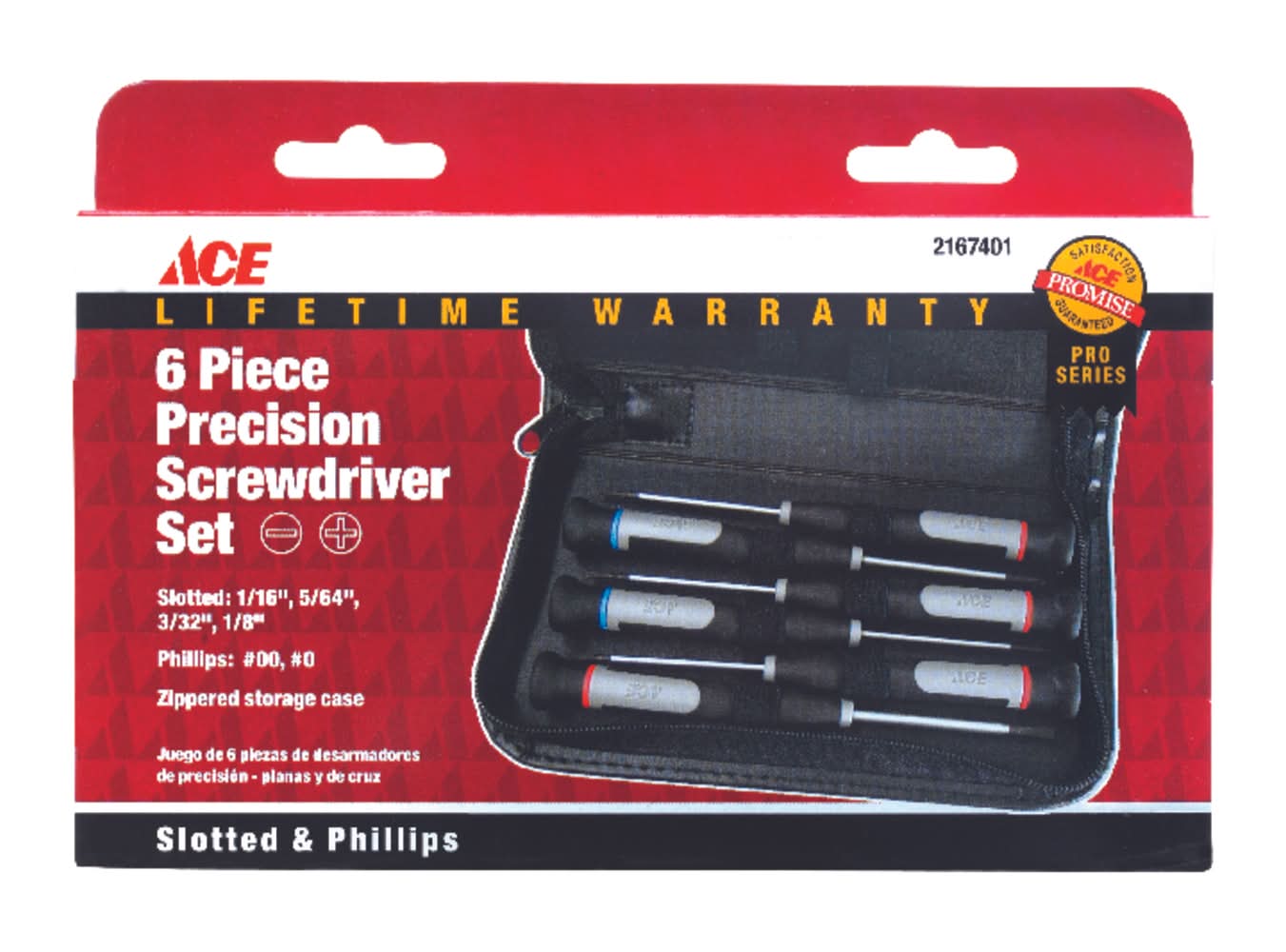 ACE Precision Screwdriver Set 10.35 In. 6 Pc