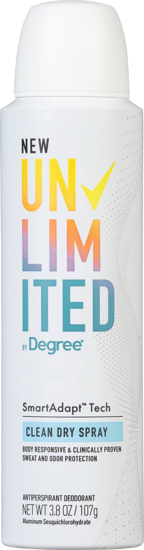 Degree Unlimited Clean Dry Spray Antiperspirant Deodorant