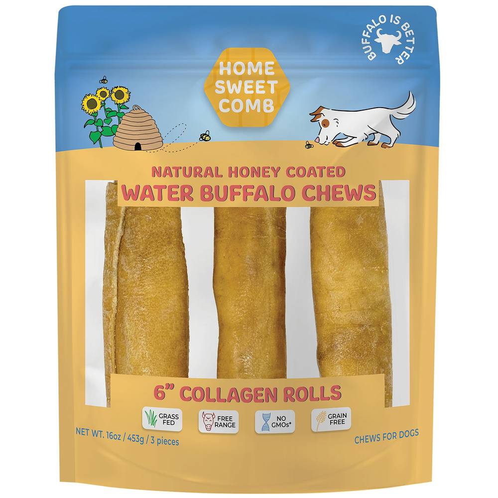 Sweet Comb Honey Coated Water Buffalo Dog Chews (16 oz, 3 ct)