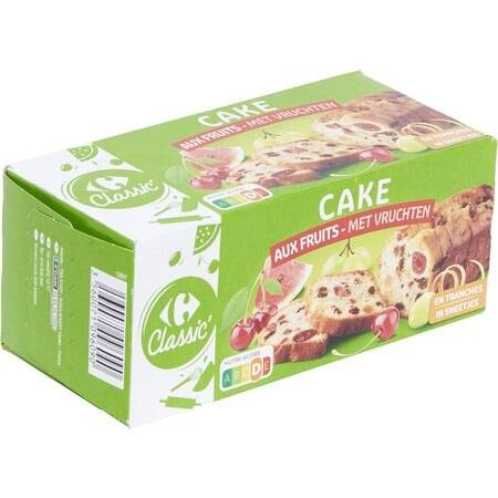 Gâteau cake aux fruits CARREFOUR CLASSIC' - le paquet de 300g