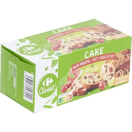 Carrefour - Gâteau cake aux fruits - le paquet