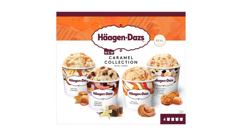 Häagen-Dazs Caramel Collection Mini Cup Ice Cream 4 x 95ml