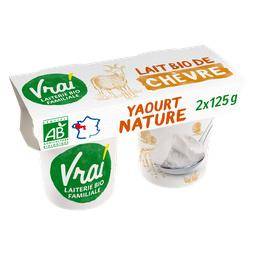 Vrai - Yaourt de chèvre nature bio (250g)