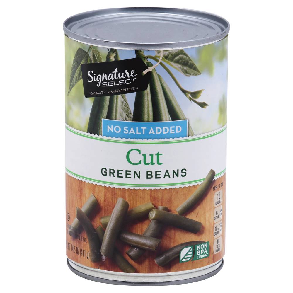 Signature Select Beans Green Cut No Salt Added (14.5 oz)