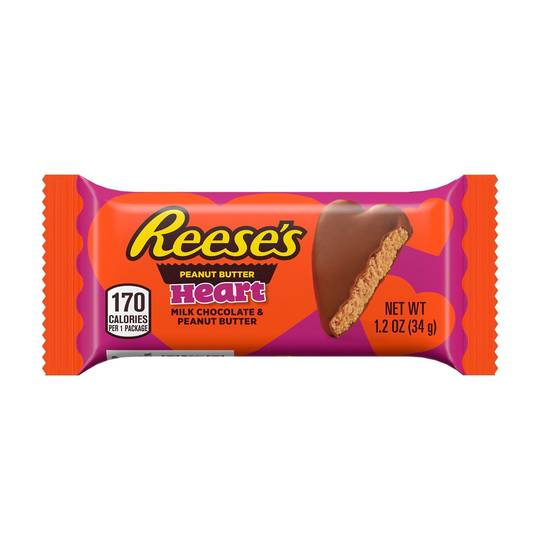 Order REESE'S Milk Chocolate Peanut Butter Hearts Candy, 1.2 OZ food online from CVS store, OCEAN SPRINGS on bringmethat.com