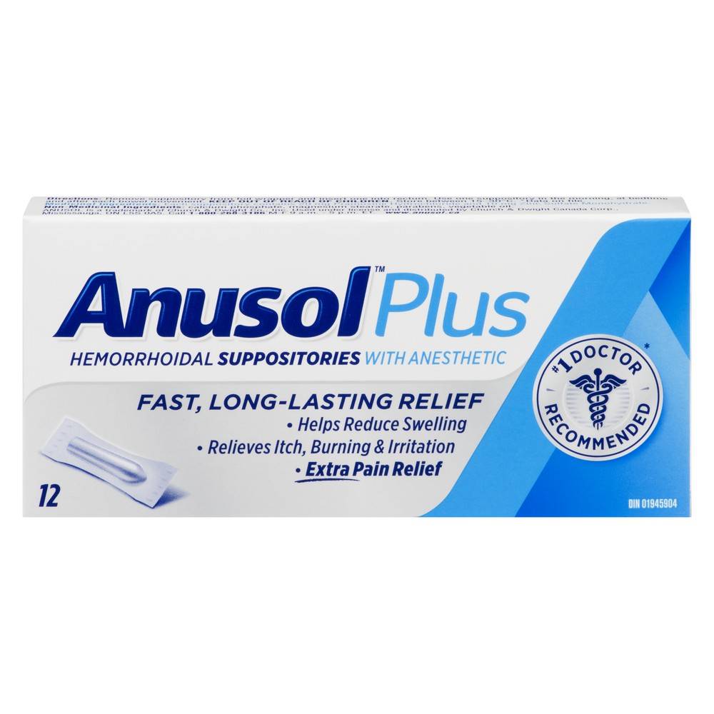 Anusol Plus Hemorrhoidal Suppositories (50 g)