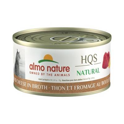 Almo Nature: HQS Natural Cat Tuna & Cheese In Broth Can Wet Food, 24 Pack