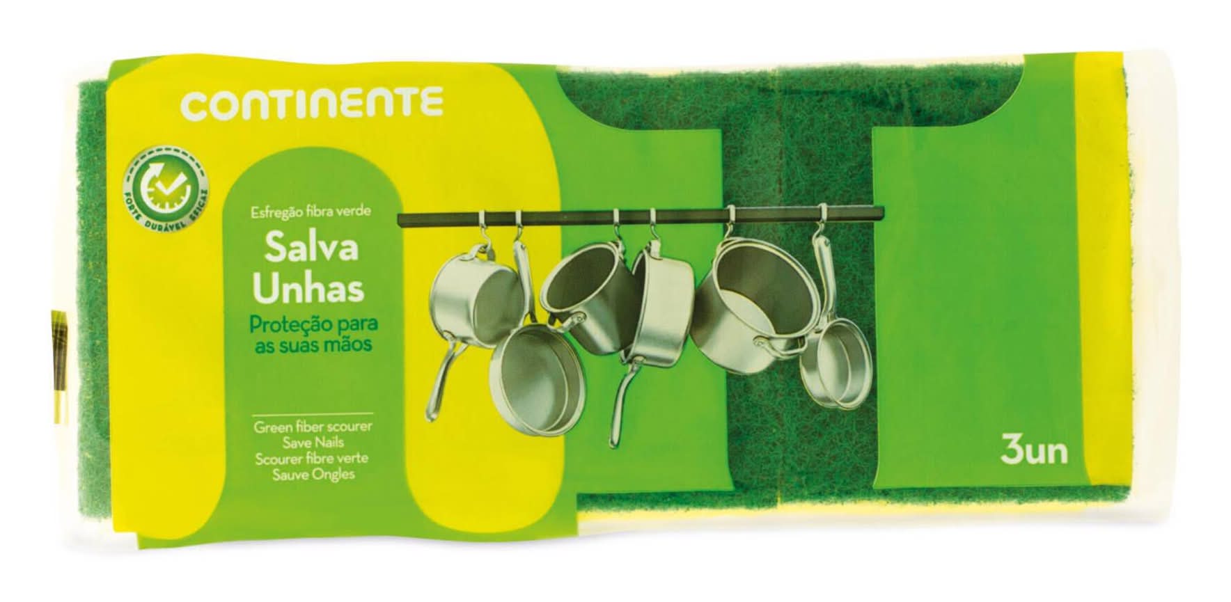 Esfregão Esponja Salva Unhas Continente (3 un)