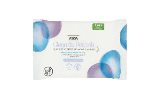 ASDA Clean & Refresh 25 Plastic Free Skincare Wipes
