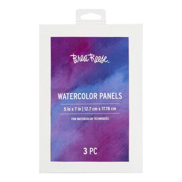 Brea Reese Watercolor Panels, 5 x 7 Inches, White (3 ct)