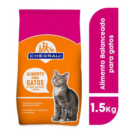 Chedraui alimento seco para gato (1.5 kg)