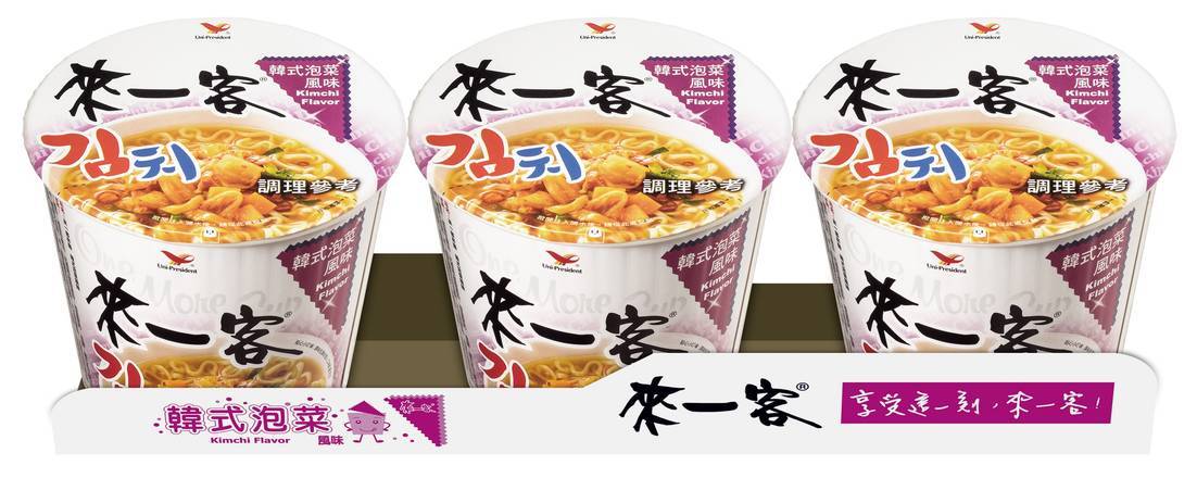 統一來一客韓式泡菜風味杯麵*3入#4710088414076