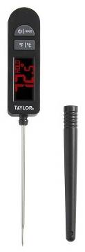 Taylor Kitchen Meat Cooking Instant Read Digital Led Thermometer, Black