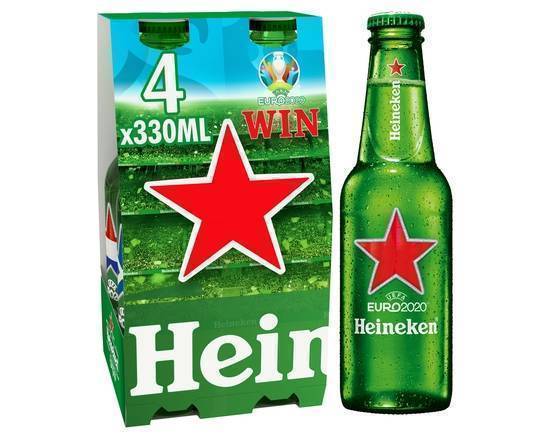 Heineken Lager Beer 4 x 330ml Bottles